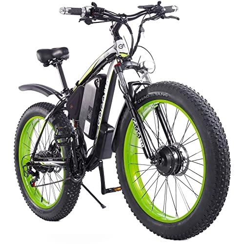 Vélos de montagne électriques : GOGOBEST GF700 Vélo de Montagne Electrique pour Adultes, 26" Fat Bike Electrique, Shimano 7 Vitesses, Freins Hydrauliques et Fourche à Suspension
