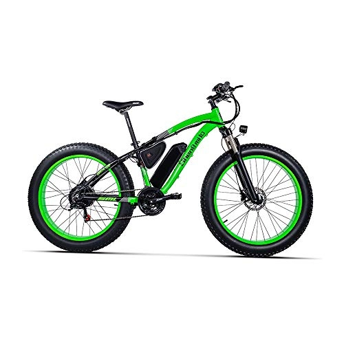 Vélos de montagne électriques : GUNAI Vélo de Montagne électrique, 1000W Moteur Tout-Puissant Vélo Électrique Puissant 21 Vitesse Neige VTT LCD Compteur de Vitesse Lithium-ION Battery(Vert)
