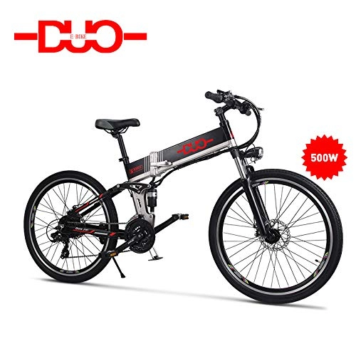 Vélos de montagne électriques : GUNAI Vélo de Montagne électrique, 500W Pliant Vélo Electrique avec 48V Li-Batterie Cachée et écran LCD