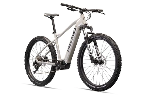 Vélos de montagne électriques : HEAD Lagos Spin VTT électrique Adulte Unisexe, Gris Clair / Gris, 42