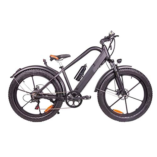 Vélos de montagne électriques : Heatile Vélo électrique Batterie Amovible Phare adaptatif à LED Pneu antidérapant Batterie au Lithium 48V12.5AH Convient pour la Sortie vélo de Fitness au Travail