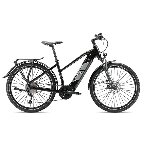 Vélos de montagne électriques : Hepha Vélo électrique Trekking 7 Longrange, E-Bike Batterie intégrée 708Wh, Moteur Central 80 Nm, 10 Vitesses, App Support, Disque hydrauliques, Unisex VTC 27, 5 Pouce