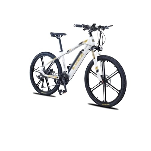 Vélos de montagne électriques : HESND ddzxc Vélo électrique Vélo électrique Moteur à batterie au lithium Vélo de montagne électrique Vitesse Cadre en alliage d'aluminium Lumière (couleur : blanc)