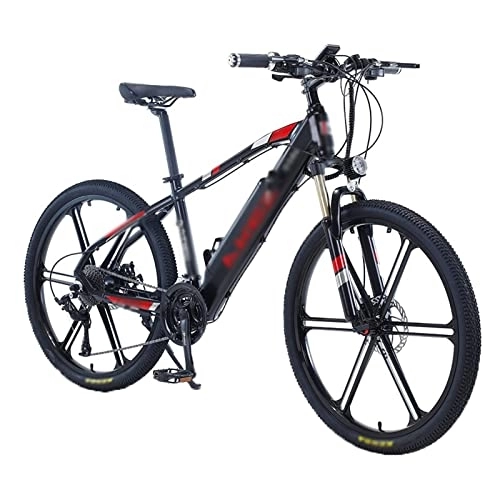 Vélos de montagne électriques : HESND zxc vélos pour adultes nouveau vélo électrique 21 vitesses 13 Ah 48 V alliage d'aluminium vélo électrique batterie au lithium intégrée vélo de route vélo de montagne (couleur : noir)