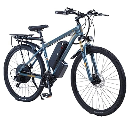 Vélos de montagne électriques : HESND zxc Vélos pour adultes à batterie au lithium assistée, vélo de montagne électrique, vélo électrique longue portée (couleur : bleu)