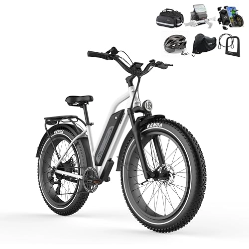 Vélos de montagne électriques : Himiway Cruiser St E-Bike Hommes Femmes avec Moteur 250W 25 Km / h, E-VTT avec Batterie 48V 17, 5Ah 840Wh, E-Fatbike 26" pour Adultes jusqu'à 96 Km, vélos électriques avec dérailleur 7 Vitesses