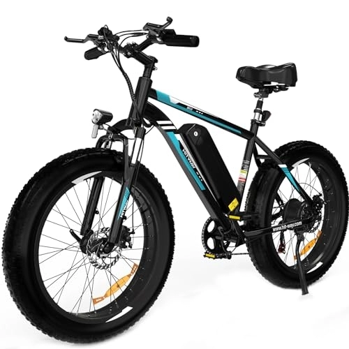 Vélos de montagne électriques : HITWAY Vélo Électrique, VTT Électrique avec Batterie au Lithium Amovible 48V15Ah, Ville E-Bike avec 7 Vitesses, Moteur 250Wh, Autonomie 45-80km pour Adulte