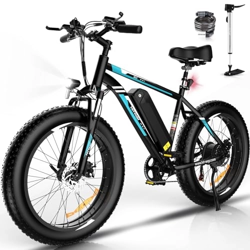 Vélos de montagne électriques : HITWAY vélo électrique, VTT électrique, 26" Ville E-Bike Adulte, Vélo électrique avec Batterie Amovible 36V 11.2Ah, Shimano 7 Vitesses, Autonomie 35-70km