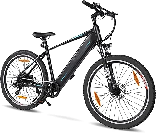 Vélos de montagne électriques : Hommes Adultes Vélo de Montagne Électrique 7 Vitesses 27.5" 250W Cellule Lithium-ion Batterie Intégrée 36V 14.5Ah E-Vélo E-Vélo de Montagne