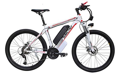 Vélos de montagne électriques : HSART VTT électrique 1000 W pour adultes, 27 vitesses, avec batterie au lithium 48 V 15 Ah – Vélo professionnel tout-terrain pour homme et femme, rouge