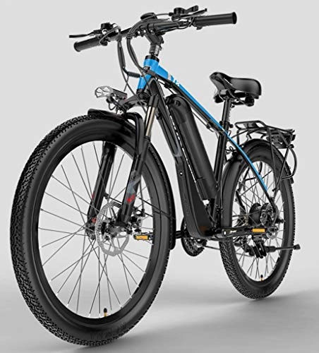 Vélos de montagne électriques : JXXU VTT électrique avec télécommande, Grande Amovible Capacité Lithium-ION (48V 4000W), vélo électrique 21 Vitesses Vitesse et Trois Modes de Travail (Color : C)