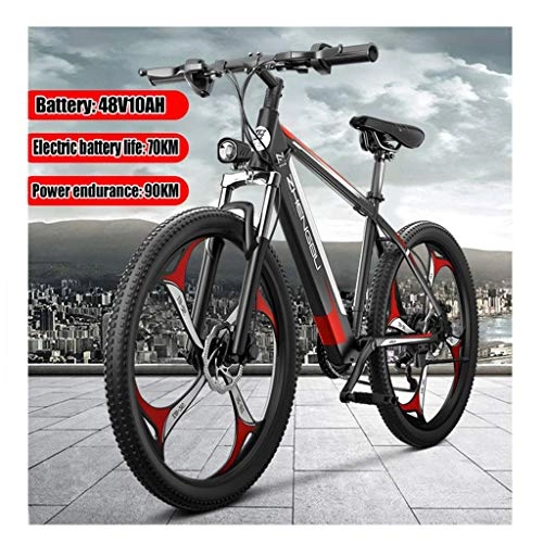 Vélos de montagne électriques : LHQ Vélo électrique, 400W Adultes vélo électrique / VTT électrique 48V 10Ah Batterie Ville Adultes électrique Vélo de Montagne Pleine Suspension E-Bike