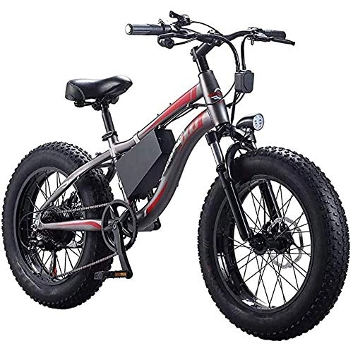 Vélos de montagne électriques : LIMQ Outil De Tourisme / Trajet - Vlo lectrique De Plage pour Adultes 20 Pouces 4.0 Fat Tire Snow Bike 350W 36V 10AH Vlo Batterie Amovible Ebike