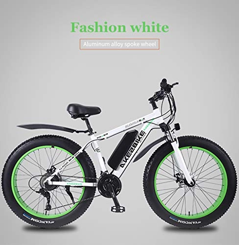Vélos de montagne électriques : LOO LA Vlo Electrique 26" e-Bike VTT Pliant 36V 250W Batterie au Lithium de Grande Capacit et Le Chargeur Premium Suspendu 27 Vitesses, 10AH, Batterie Lithium-ION, Vert