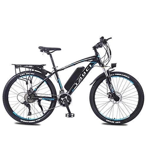 Vélos de montagne électriques : LYRWISHLY ANCHEER 26" électrique VTT for Adultes, 350W E-vélo avec 36V 13Ah Lithium-ION for Adultes, Professionnel 27Speed ​​Transmission Gears (Color : Black)