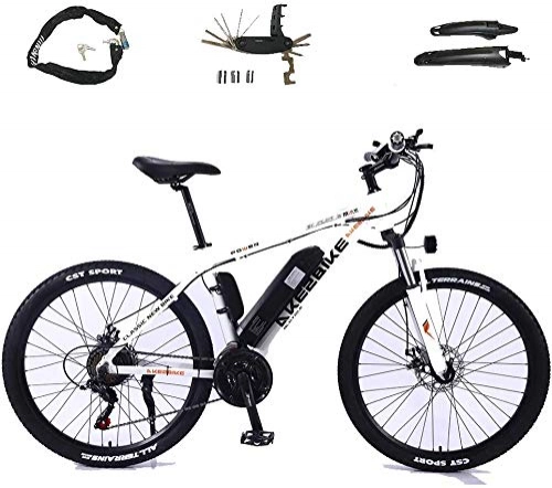 Vélos de montagne électriques : Macro 26 « E-Bike E-Bike - 36V 350W 8AH / 10Ah / 13Ah Grande capacité de la Batterie au Lithium - City Light vélo 27 Vitesses, 8AH