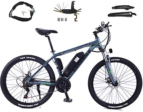 Vélos de montagne électriques : Macro vélo électrique 350W Moteur sans Balai 36V 8AH / 10Ah / 13Ah LG Li-Smart Battery e-vélo à Double Frein à Disque 27 Vitesses, 10AH