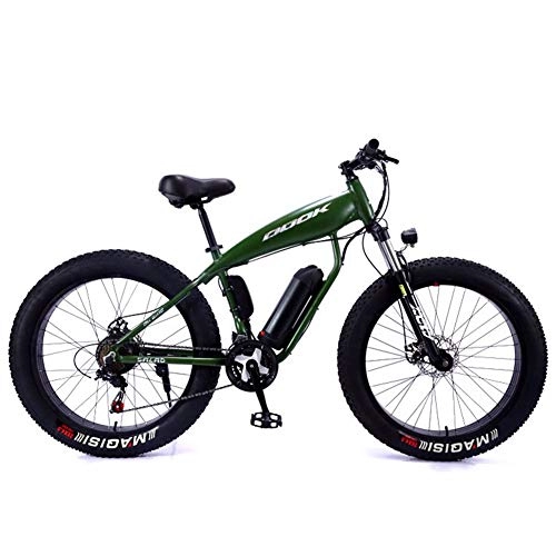 Vélos de montagne électriques : MDDC vélo de Montagne électrique, vélo électrique Pliant Mini Voiture électrique en Option Blanc Noir Noir Vert Convient aux Adultes 48v8ah Black Green