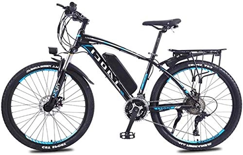 Vélos de montagne électriques : New Vélo de Montagne électrique, Adultes 26 Pouces Roue vélo électrique en Alliage d'aluminium 36V 13Ah Batterie au Lithium Montagne Faire du vélo, pour Adulte Femme / Homme (Color : Black)