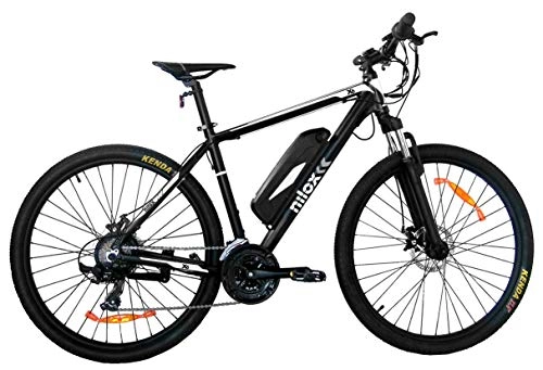 Vélos de montagne électriques : Nilox eBike X6 Unisex-Adult, Black and White, Medium