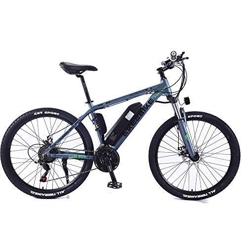 Vélos de montagne électriques : QDWRF Vélo électrique VTT E-Bike avec Shimano 27 Vitesses, 350W, 8AH / 10AH / 13AH, Batterie Lithium-ION 36V, Vélo De Ville Pedelec 10AH