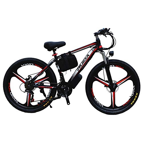Vélos de montagne électriques : QININQ Vélos électriques pour Adultes, en Alliage de magnésium eBikes Vélos Tout Terrain, 26" 36V 250W 10Ah Amovible au Lithium-ION pour Hommes Montagne Ebike