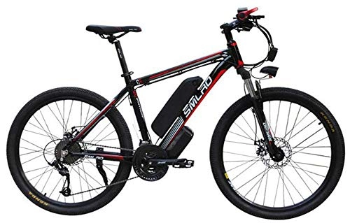 Vélos de montagne électriques : Qinmo Vlo lectrique, 26" Electric Mountain Bike, avec 1000W Ebike Amovible 48V 15AH Batterie 27 Vitesses Vitesse Professionnelle extrieure Vlo lectrique Vlo (Color : Black)
