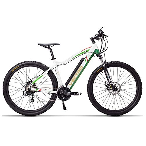 Vélos de montagne électriques : Qinmo VTT électrique, 350W 29 « » vélo électrique avec Amovible 36V 13Ah Batterie Lithium-ION for Les Sports de Plein air équitation déplacements (Color : White)