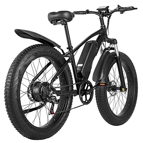 Vélos de montagne électriques : QYTEC zxc Vélo électrique pour homme 26'' Fat Mountain Bike 1000 W Adulte E-bike 48 V 17 Ah Pneu 4.0 pour homme Electr Bike Cruiser Snow E-Bike