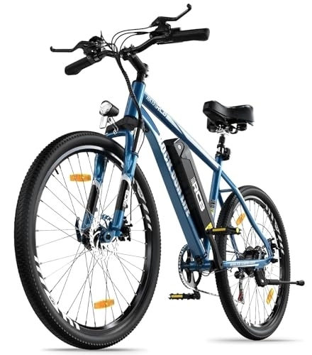 Vélos de montagne électriques : RCB Vélo électrique pour Adultes avec Une autonomie de 90km (Impact environnemental).RK15 E-Bike de Banlieue, Pneus résistants de 26 Pouces &Fourche à Suspension Antichoc 7-Vitesses