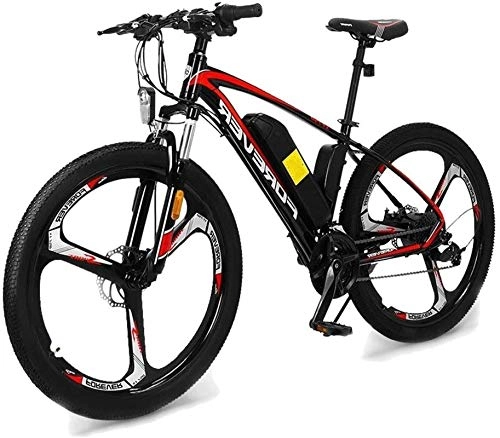 Vélos de montagne électriques : RDJM VTT Electrique, Adulte Vélos électriques, Haute en Acier au Carbone eBikes Vélos Tout Terrain, 26" 36V 12Ah Amovible au Lithium-ION Montagne Ebike for Hommes (Size : Integratedwheel 12Ah)
