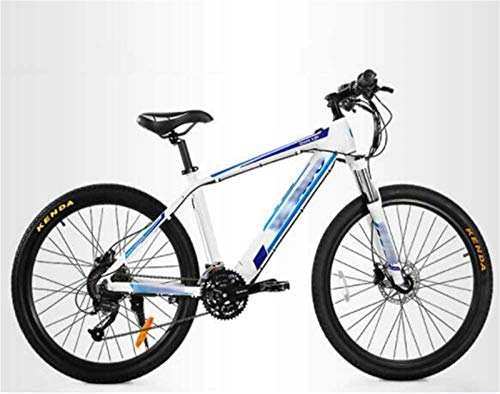 Vélos de montagne électriques : RDJM VTT Electrique, Vélos électriques vélos 26 Pouces, pneus VTT à Vitesse Variable 27 Suspension Vitesse fourches vélo extérieur à vélo (Color : Blue)