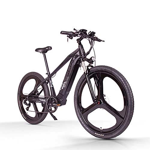 Vélos de montagne électriques : RICH BIT TOP-520 Vélo de Montagne électrique 29", Batterie Lithium-ION Amovible 48V * 10AH, dérailleurs Shimano 7 Vitesses, 500W vélo électrique VTT Adulte (Couleur)