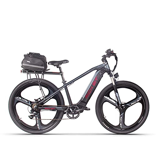 Vélos de montagne électriques : RICH BIT TOP-520 Vélo électrique, VTT 29", Batterie Lithium-ION 48V 10Ah, Shimano 7 Vitesses, (Rouge)