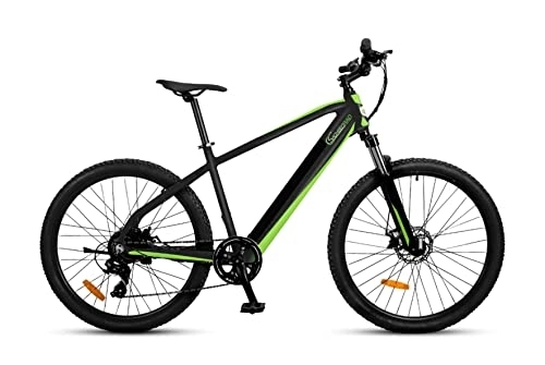 Vélos de montagne électriques : SachsenRAD Vélo électrique R8 Ranger / RR 27, 5", dérailleur Shimano 7 Vitesses, Freins à Disque hydrauliques, Batterie 36 V entièrement intégrée, écran LCD, pneus on et Off-Road Gris, avec StVZO
