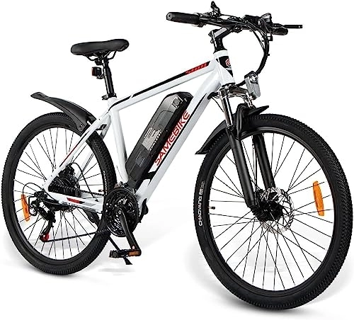 Vélos de montagne électriques : SAMEBIKE Vélo Électrique, VTT Électrique 26 Pouces Hommes Femmes, Batterie Lithium Amovible 36V / 10Ah, 21 Vitesses, E-Bike Urbain pour Adulte