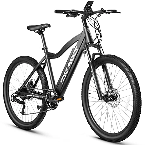 Vélos de montagne électriques : SEASON 27.5 Pouces Vélos Électrique de Ville / VTT, pour Adulte Homme Femme, Shimano à 7 Vitesses Roue Libre, 250W Moteur de Roue Arrière, avec 36V13Ah E-Bike Batterie ((Summer B01(VTT)))