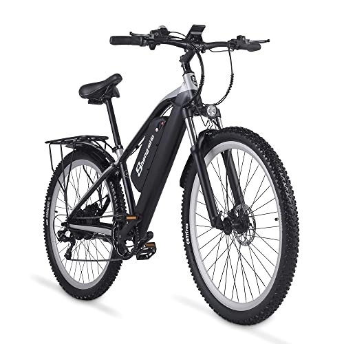 Vélos de montagne électriques : Shengmilo -M90 Mountain bike électrique Vélo électrique 29 pouces avec batterie lithium-ion amovible 48 V 17 A pour adulte, double système de freinage hydraulique transmission à 7 vitesses