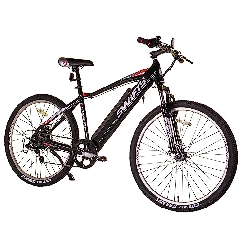 Vélos de montagne électriques : Swifty Mountain Bike with Battery Semi intergrated Into The Frame Unisex-Adult, Black, One Size