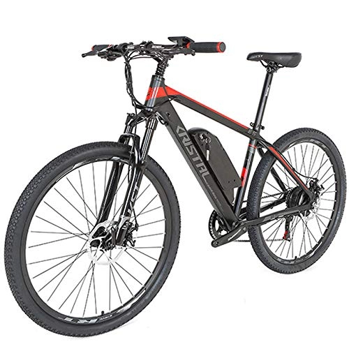 Vélos de montagne électriques : SYXZ Vélo électrique de 26", Batterie au Lithium 36V 12.8A, avec Frein à Disque Double et Compteur LCD pour vélos Ebikes, pour Faire du vélo en Plein air et Se déplacer, Noir