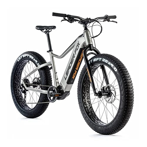 Vélos de montagne électriques : Velo Electrique-VAE VTT Leader Fox 26'' Braga 2021 Gris Moteur Central bafang m500 36v 95nm Batterie 20a 9v (20'' - h52cm - Taille l - pour Adulte de 178cm à 185cm)