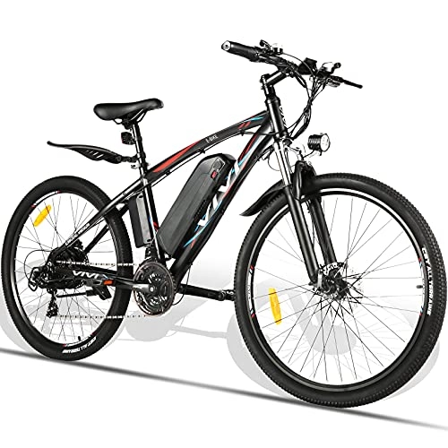 Vélos de montagne électriques : VIVI Vélo Électrique Adulte Vélo de Montagne 27, 5 Pouces avec Moteur 500W, Batterie 48V / 10.4Ah Amovible / Engrenages 21 Vitesses / Vitesse Maximum 40km / h / Kilométrage de Recharge Jusqu'à 50km