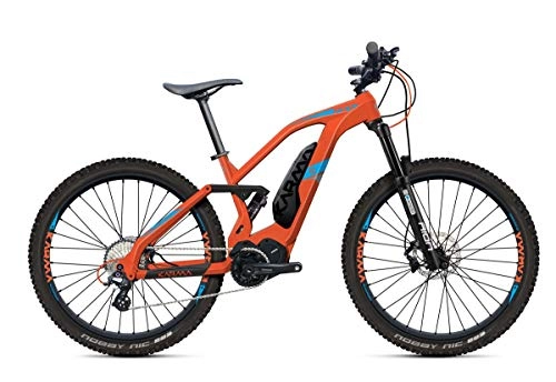 Vélos de montagne électriques : VTT Assistance Electrique KARMA FS + D10 Boost E7000 Orange Grey Blue-M