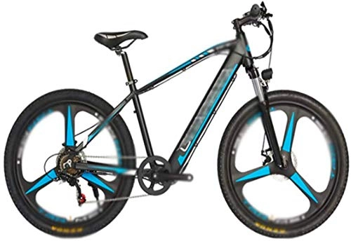 Vélos de montagne électriques : Vélo de neige électrique de 69, 8 cm - 48 V 10 A - Vitesse variable - Pour homme et femme - Batterie au lithium - Pour adultes - Couleur : bleu