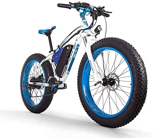 Vélos de montagne électriques : Vélo Électrique Hommes 48V 17AH, VTT Fat Bike 26 * 4.0 Pouces pour Adulte, Fourche à Suspension verrouillable