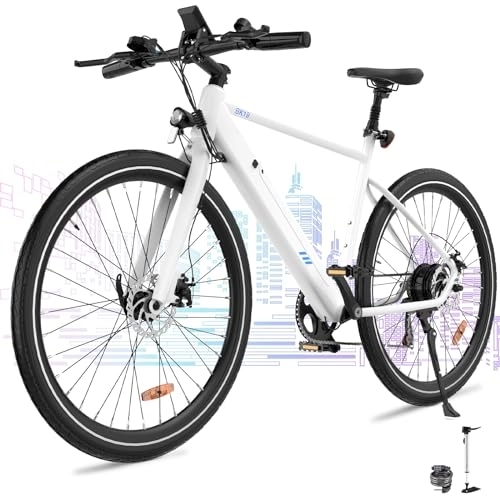 Vélos de montagne électriques : Vélo Électrique, Ville E-Bike Vélo Électrique avec Batteries Amovibles au Lithium 36V 12Ah, Cadre en Aluminium, vélo de Montagne électrique 7 Vitesses, VTT Électrique pour Adultes, Autonomie 40-80km