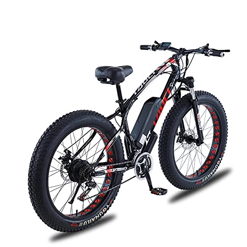 Vélos de montagne électriques : Vélo à assistance électrique, vélo de montagne pliable, avec double fonction d'absorption des chocs, convient pour les adultes (noir, 48 V / 13 Ah / 350 W)