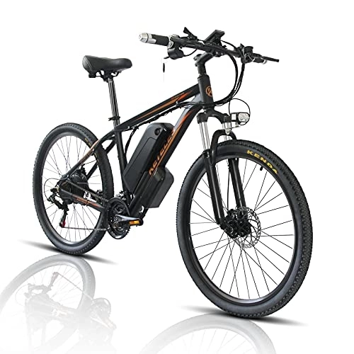 Vélos de montagne électriques : Vélo électrique 26 / 29 pouces - VTT électrique avec batterie amovible 48 V 18 Ah / 23 Ah - Shimano 21 vitesses - Vélo de ville pour adultes / femme (noir, 26 pouces 18 A)