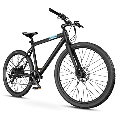 Vélos de montagne électriques : Vélo électrique BLUEWHEEL City 28" Léger I Marque Allemande de qualité | Vélo électrique Conforme à l'UE | Shimano 7 Vitesses, Moteur arrière de 250 W pour 25 km / h | Vélo électrique BUTEO