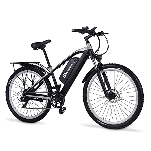 Vélos de montagne électriques : Vélo électrique de 29 pouces - Vélo de montagne électrique pour trajets 48 V 17 Ah - Batterie lithium-ion - Pour homme - Tout terrain